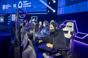 Female gamers competing during the Valorant Championship at GameExpo during DEF 2026.