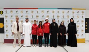 Officials sign agreements supporting three female athletes in the UAE.