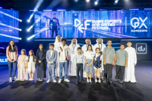 Students recognised during the Dubai Esports & Games Festival awards ceremony at GameExpo.v