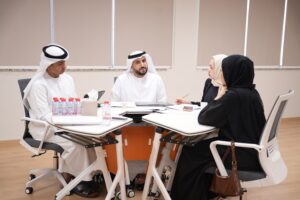 UAE Ministry of Sports employees participating in the first Innovation Lab.