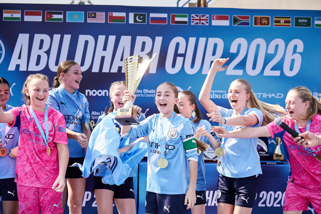 Girls competing at the Manchester City Abu Dhabi Cup